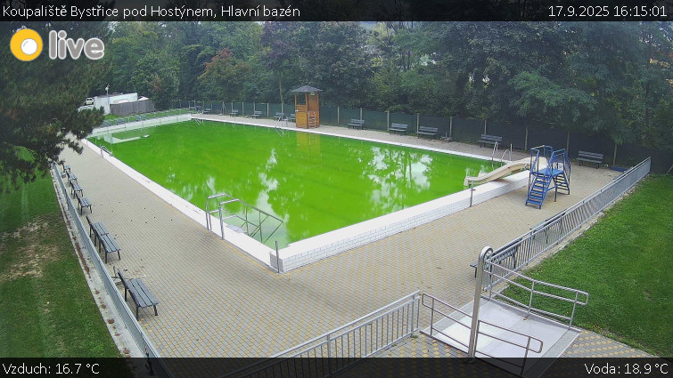 Koupaliště Bystřice pod Hostýnem - Hlavní bazén - 17.9.2025 v 16:15