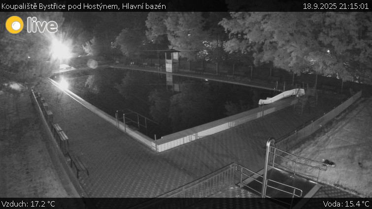 Koupaliště Bystřice pod Hostýnem - Hlavní bazén - 18.9.2025 v 21:15