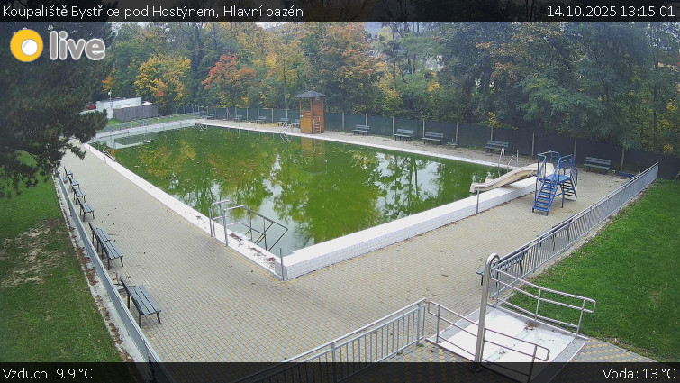 Koupaliště Bystřice pod Hostýnem - Hlavní bazén - 14.10.2025 v 13:15 Koupaliště Bystřice pod Hostýnem - Hlavní bazén - 14.10.2025 v 13:15