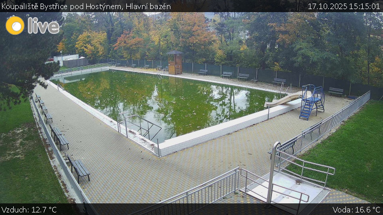Koupaliště Bystřice pod Hostýnem - Hlavní bazén - 17.10.2025 v 15:15