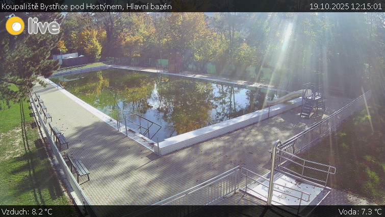 Koupaliště Bystřice pod Hostýnem - Hlavní bazén - 19.10.2025 v 12:15 Koupaliště Bystřice pod Hostýnem - Hlavní bazén - 19.10.2025 v 12:15