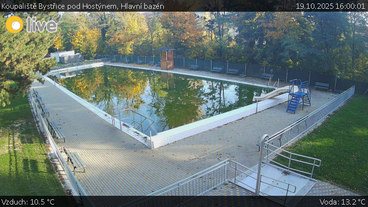 Koupaliště Bystřice pod Hostýnem - Hlavní bazén - 19.10.2025 v 16:00 Koupaliště Bystřice pod Hostýnem - Hlavní bazén - 19.10.2025 v 16:00