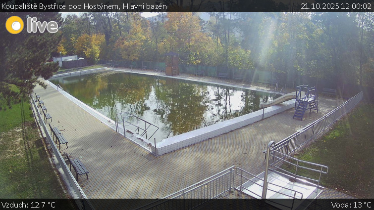 Koupaliště Bystřice pod Hostýnem - Hlavní bazén - 21.10.2025 v 12:00
