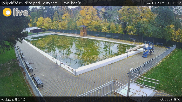 Koupaliště Bystřice pod Hostýnem - Hlavní bazén - 24.10.2025 v 10:30 Koupaliště Bystřice pod Hostýnem - Hlavní bazén - 24.10.2025 v 10:30
