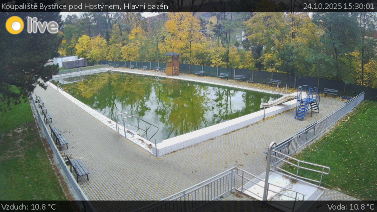 Koupaliště Bystřice pod Hostýnem - Hlavní bazén - 24.10.2025 v 15:30 Koupaliště Bystřice pod Hostýnem - Hlavní bazén - 24.10.2025 v 15:30