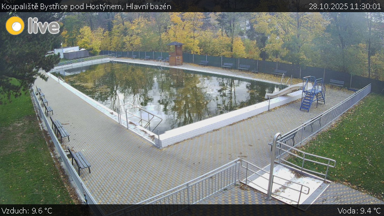 Koupaliště Bystřice pod Hostýnem - Hlavní bazén - 28.10.2025 v 11:30 Koupaliště Bystřice pod Hostýnem - Hlavní bazén - 28.10.2025 v 11:30