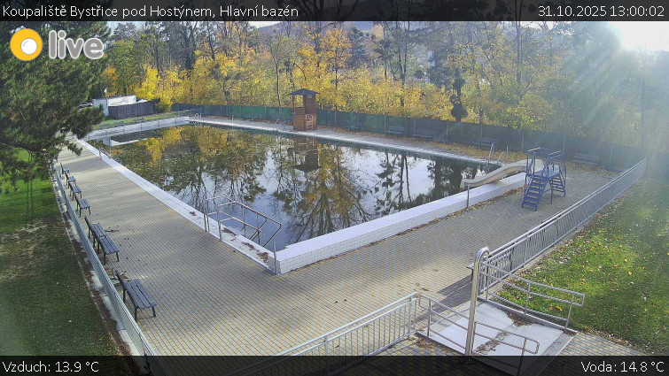 Koupaliště Bystřice pod Hostýnem - Hlavní bazén - 31.10.2025 v 13:00 Koupaliště Bystřice pod Hostýnem - Hlavní bazén - 31.10.2025 v 13:00