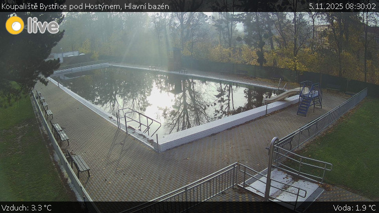 Koupaliště Bystřice pod Hostýnem - Hlavní bazén - 5.11.2025 v 08:30