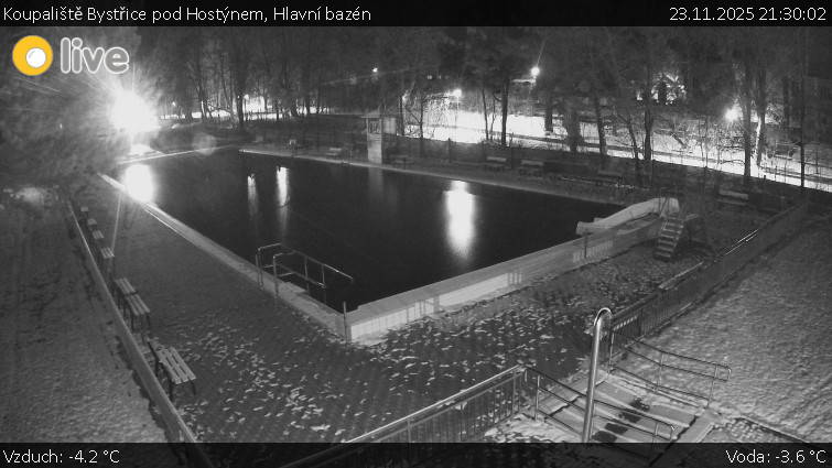 Koupaliště Bystřice pod Hostýnem - Hlavní bazén - 23.11.2025 v 21:30