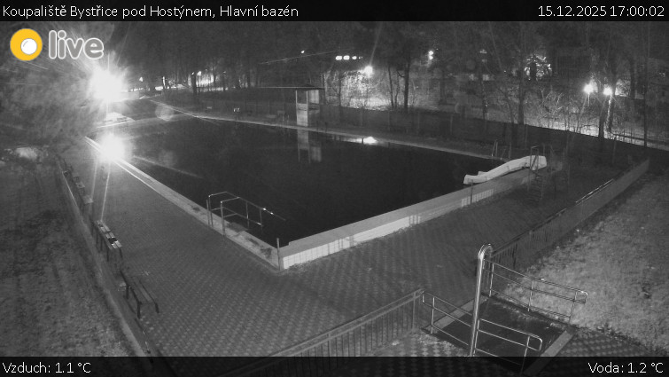 Koupaliště Bystřice pod Hostýnem - Hlavní bazén - 15.12.2025 v 17:00