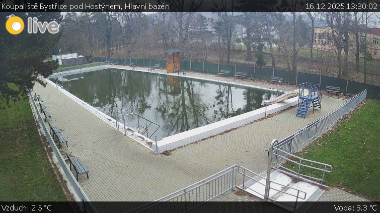 Koupaliště Bystřice pod Hostýnem - Hlavní bazén - 16.12.2025 v 13:30