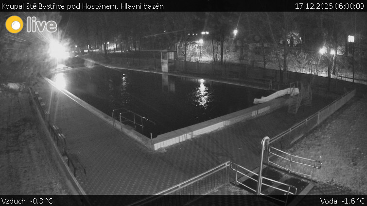 Koupaliště Bystřice pod Hostýnem - Hlavní bazén - 17.12.2025 v 06:00
