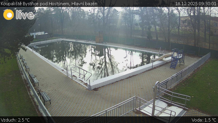 Koupaliště Bystřice pod Hostýnem - Hlavní bazén - 18.12.2025 v 09:30