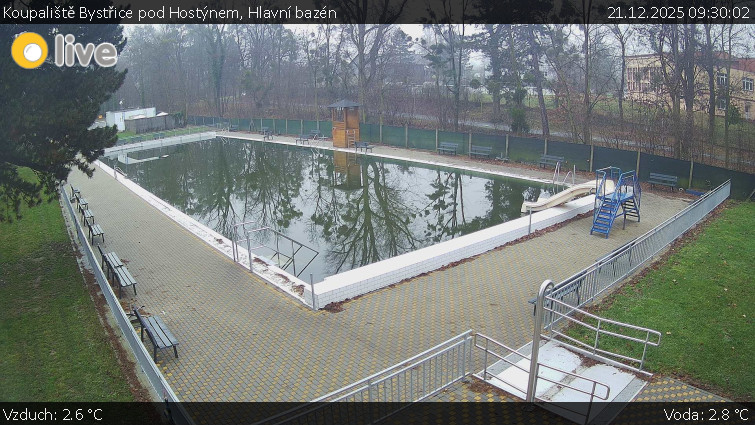 Koupaliště Bystřice pod Hostýnem - Hlavní bazén - 21.12.2025 v 09:30