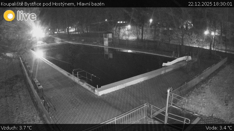 Koupaliště Bystřice pod Hostýnem - Hlavní bazén - 22.12.2025 v 18:30