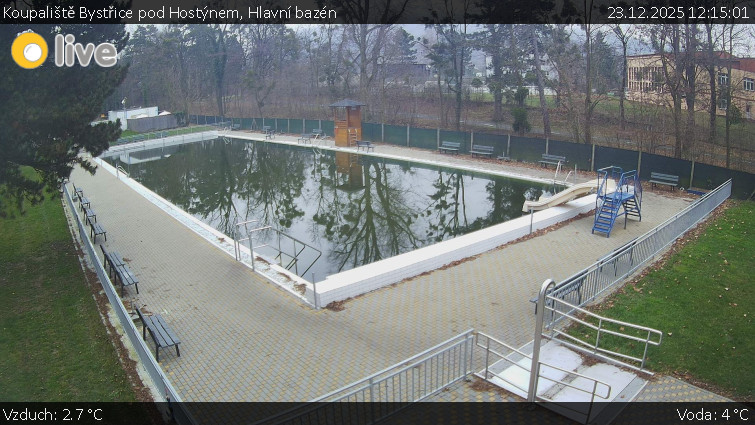 Koupaliště Bystřice pod Hostýnem - Hlavní bazén - 23.12.2025 v 12:15