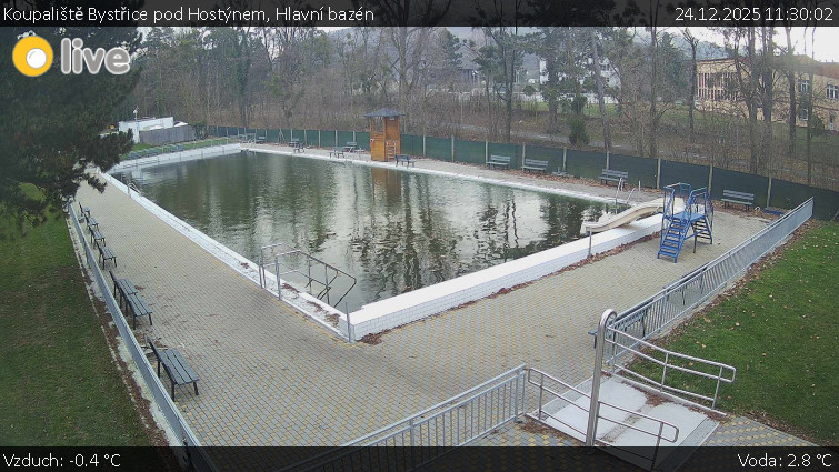 Koupaliště Bystřice pod Hostýnem - Hlavní bazén - 24.12.2025 v 11:30