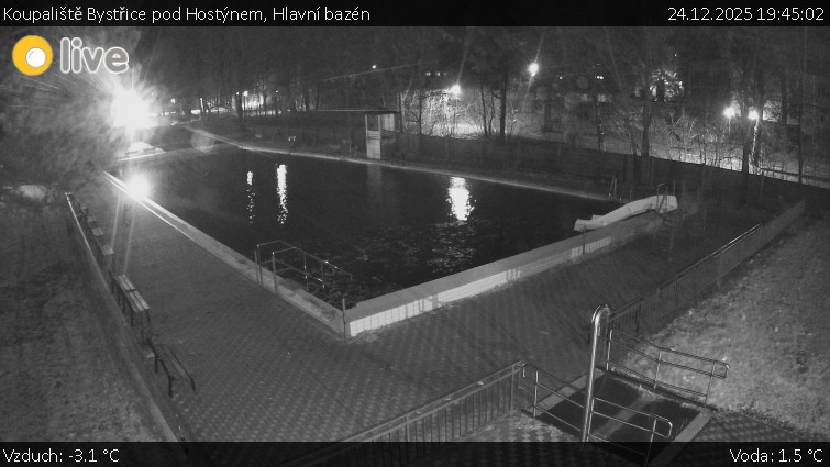 Koupaliště Bystřice pod Hostýnem - Hlavní bazén - 24.12.2025 v 19:45
