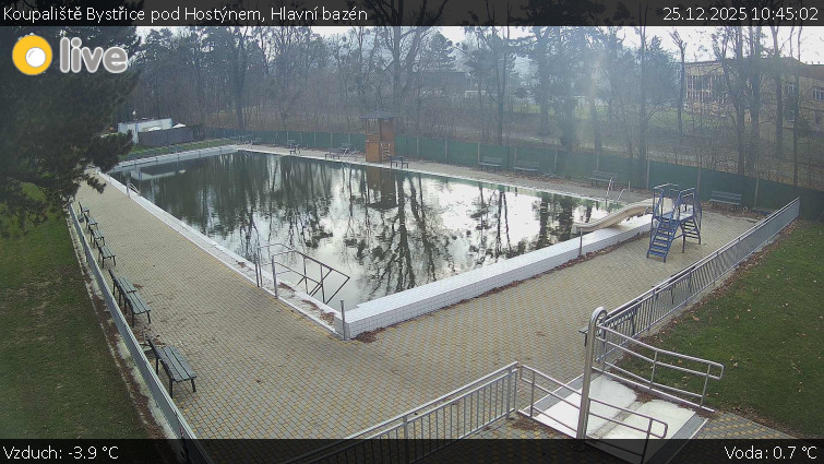 Koupaliště Bystřice pod Hostýnem - Hlavní bazén - 25.12.2025 v 10:45