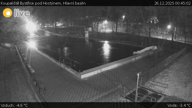 Koupaliště Bystřice pod Hostýnem - Hlavní bazén - 26.12.2025 v 00:45