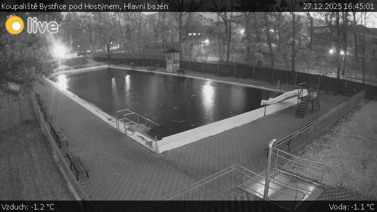 Koupaliště Bystřice pod Hostýnem - Hlavní bazén - 27.12.2025 v 16:45