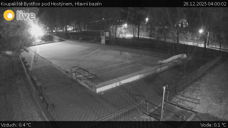 Koupaliště Bystřice pod Hostýnem - Hlavní bazén - 28.12.2025 v 04:00