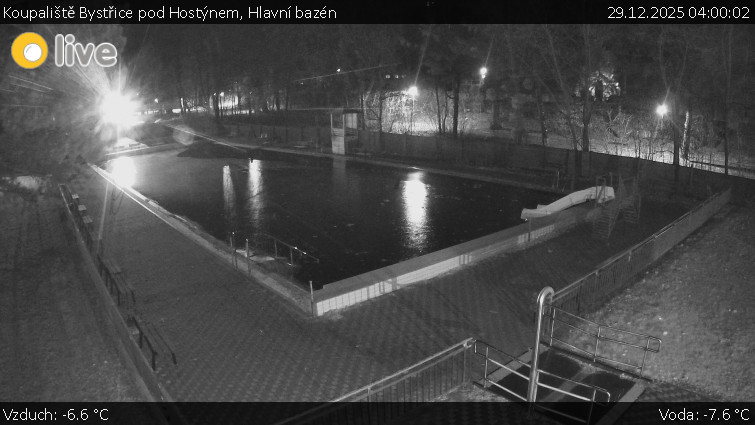 Koupaliště Bystřice pod Hostýnem - Hlavní bazén - 29.12.2025 v 04:00