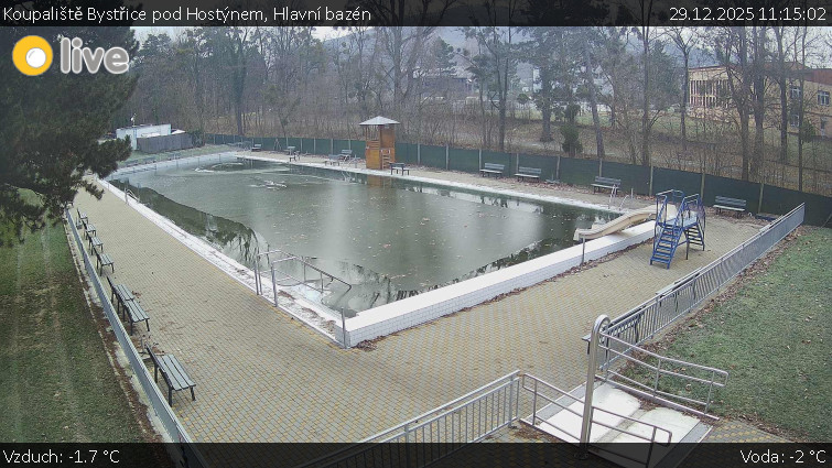 Koupaliště Bystřice pod Hostýnem - Hlavní bazén - 29.12.2025 v 11:15