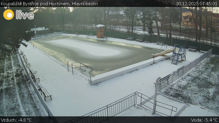 Koupaliště Bystřice pod Hostýnem - Hlavní bazén - 30.12.2025 v 07:45