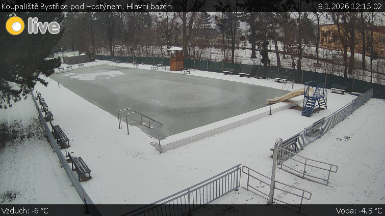 Koupaliště Bystřice pod Hostýnem - Hlavní bazén - 9.1.2026 v 12:15