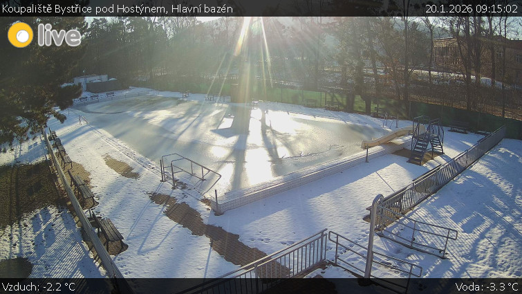 Koupaliště Bystřice pod Hostýnem - Hlavní bazén - 20.1.2026 v 09:15