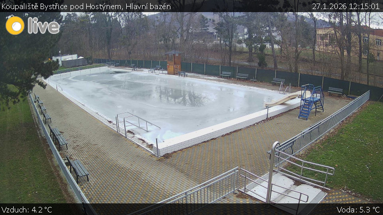 Koupaliště Bystřice pod Hostýnem - Hlavní bazén - 27.1.2026 v 12:15