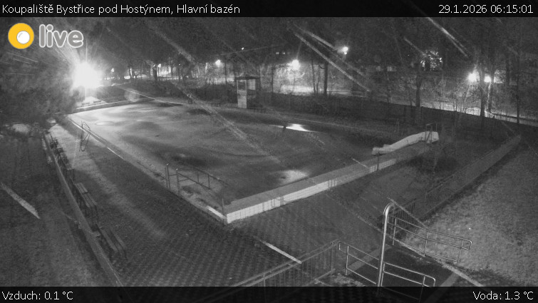 Koupaliště Bystřice pod Hostýnem - Hlavní bazén - 29.1.2026 v 06:15