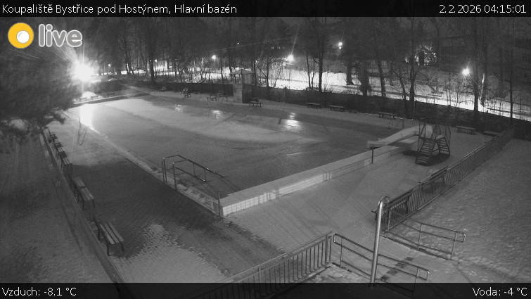 Koupaliště Bystřice pod Hostýnem - Hlavní bazén - 2.2.2026 v 04:15