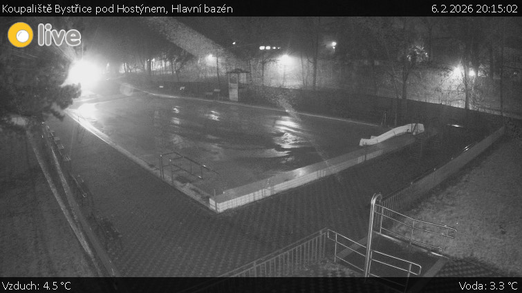 Koupaliště Bystřice pod Hostýnem - Hlavní bazén - 6.2.2026 v 20:15