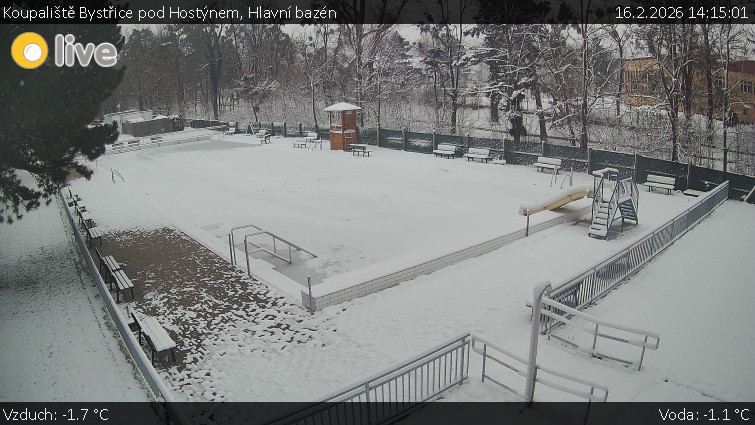 Koupaliště Bystřice pod Hostýnem - Hlavní bazén - 16.2.2026 v 14:15