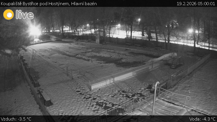 Koupaliště Bystřice pod Hostýnem - Hlavní bazén - 19.2.2026 v 05:00