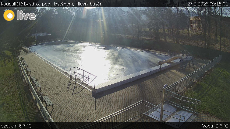 Koupaliště Bystřice pod Hostýnem - Hlavní bazén - 27.2.2026 v 09:15