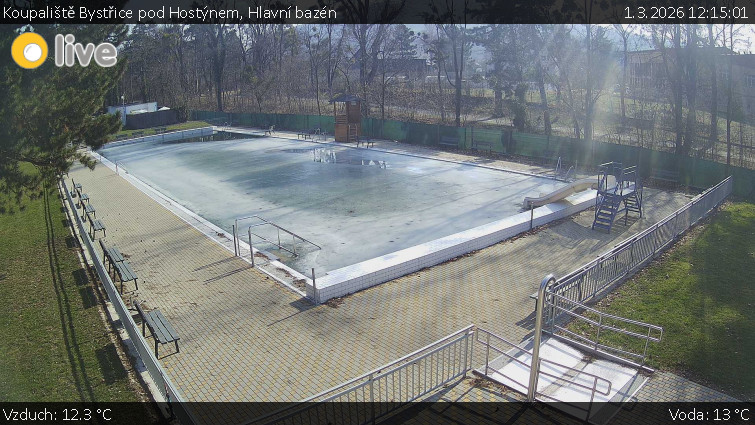 Koupaliště Bystřice pod Hostýnem - Hlavní bazén - 1.3.2026 v 12:15