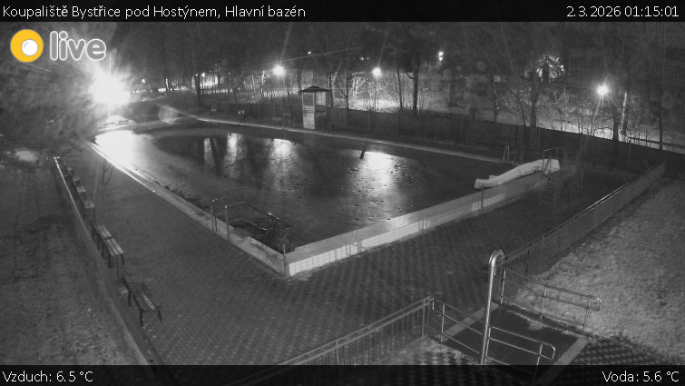 Koupaliště Bystřice pod Hostýnem - Hlavní bazén - 2.3.2026 v 01:15