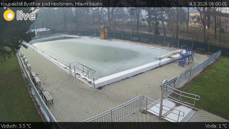 Koupaliště Bystřice pod Hostýnem - Hlavní bazén - 4.3.2026 v 08:00