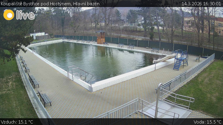 Koupaliště Bystřice pod Hostýnem - Hlavní bazén - 14.3.2026 v 16:30