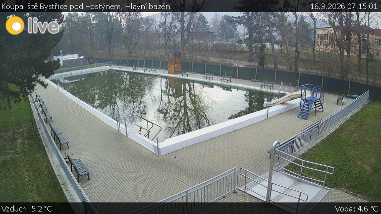 Koupaliště Bystřice pod Hostýnem - Hlavní bazén - 16.3.2026 v 07:15