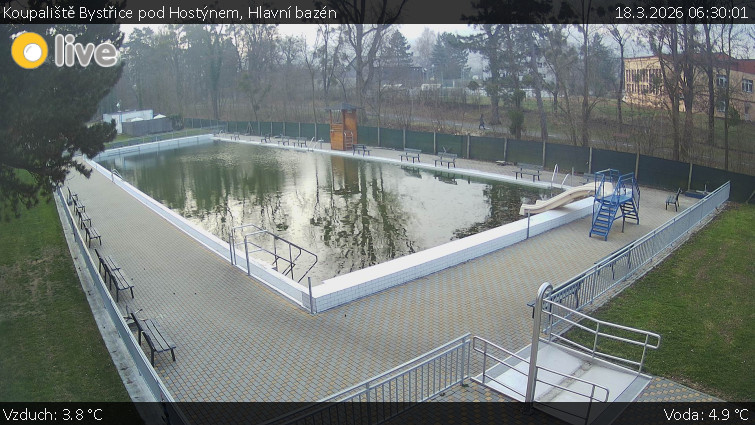 Koupaliště Bystřice pod Hostýnem - Hlavní bazén - 18.3.2026 v 06:30