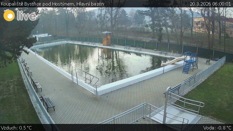 Koupaliště Bystřice pod Hostýnem - Hlavní bazén - 20.3.2026 v 06:00