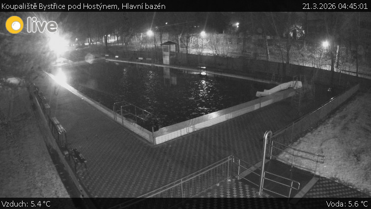 Koupaliště Bystřice pod Hostýnem - Hlavní bazén - 21.3.2026 v 04:45