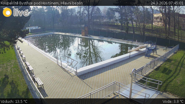 Koupaliště Bystřice pod Hostýnem - Hlavní bazén - 24.3.2026 v 07:45