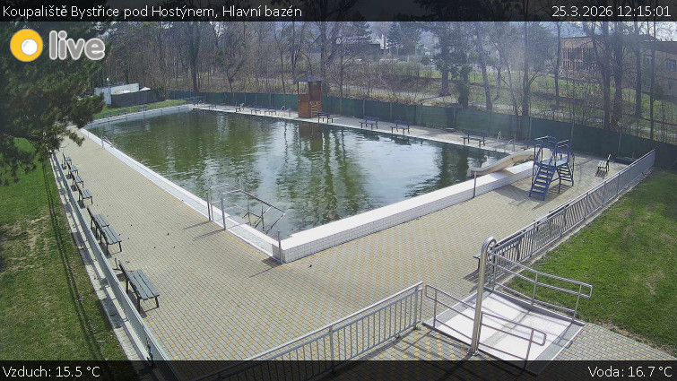Koupaliště Bystřice pod Hostýnem - Hlavní bazén - 25.3.2026 v 12:15