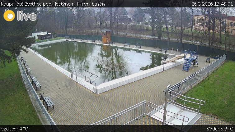 Koupaliště Bystřice pod Hostýnem - Hlavní bazén - 26.3.2026 v 13:45