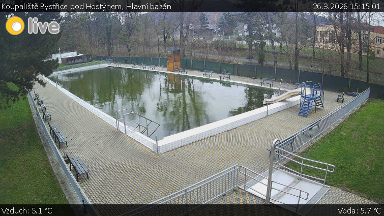 Koupaliště Bystřice pod Hostýnem - Hlavní bazén - 26.3.2026 v 15:15